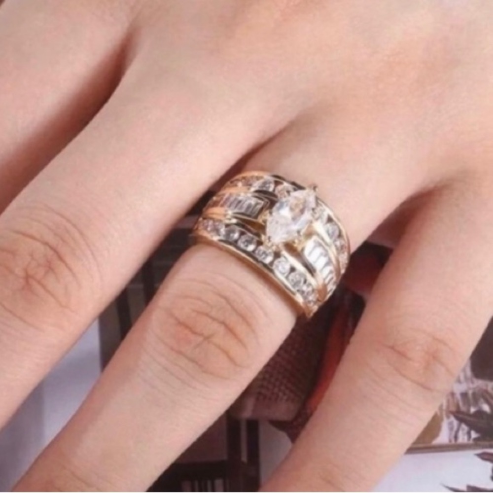 Simulated Diamond ring S925